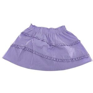 Taylor Tillman Purple Mini Skirt with Ruffled Tiers, M